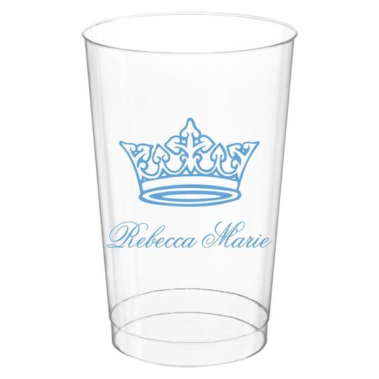 Delicate Princess Crown Clear Plastic Cups